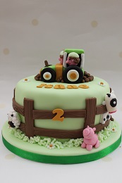 farm tractor birthday cake
